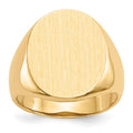 14k 16.0x20.5mm Open Back Mens Signet Ring