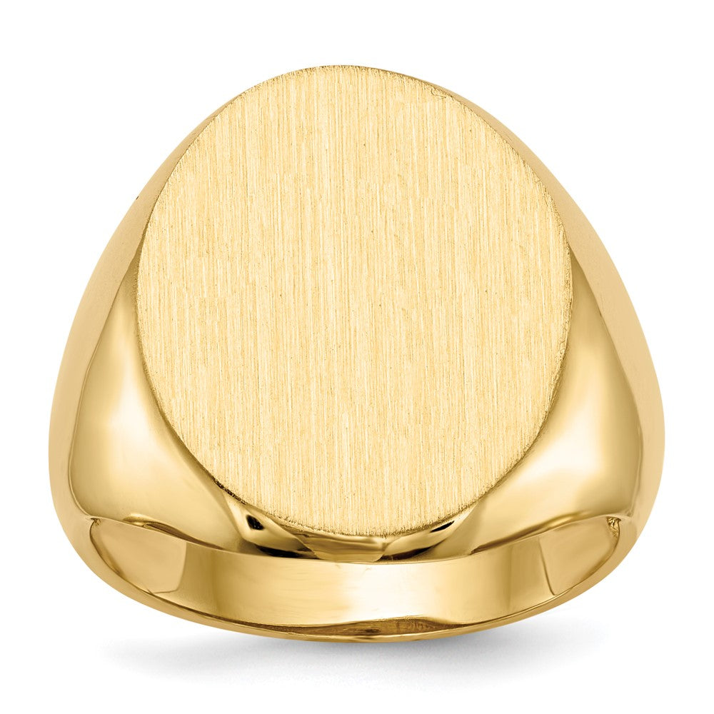 14k 16.5x20.0mm Open Back Mens Signet Ring
