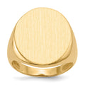 10k 22.0x18.0mm Open Back Men's Signet Ring