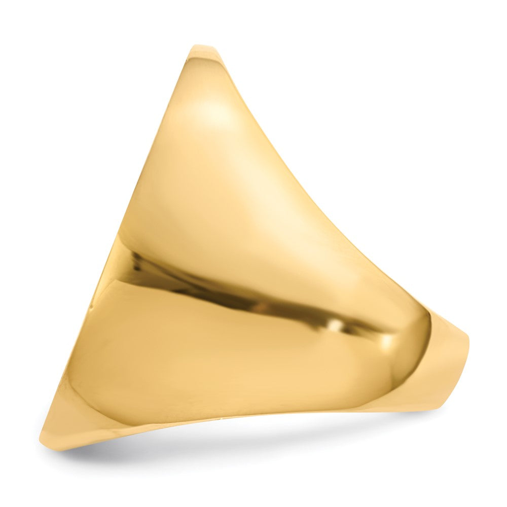 14k 19.0x26.5mm Open Back Mens Signet Ring