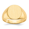 14k 13.5x15.0mm Closed Back Mens Signet Ring