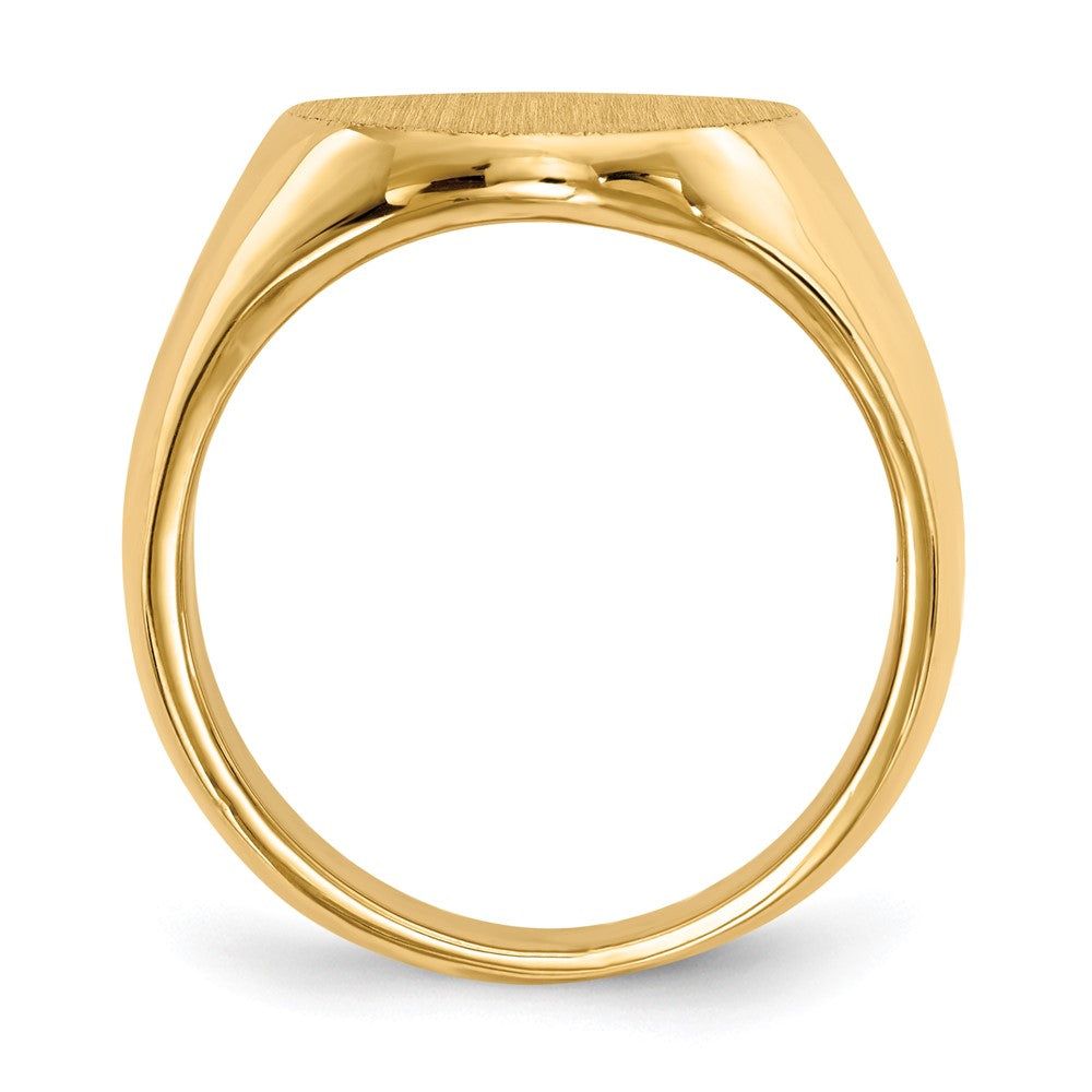 10ky 17.5x14.0mm Closed Back Men's Signet Ring