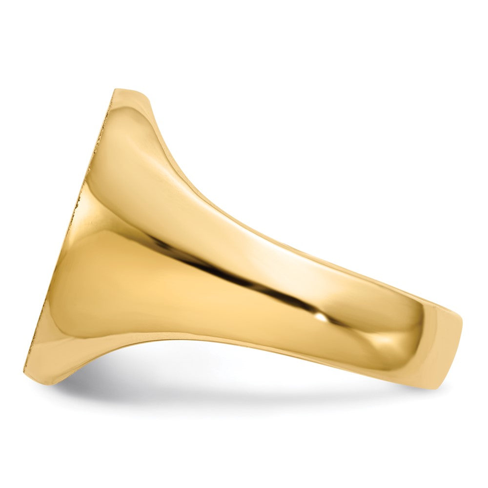 10ky 17.5x14.0mm Closed Back Men's Signet Ring