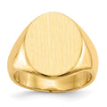 10ky 17.5x14.0mm Closed Back Men's Signet Ring