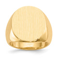 10k 17.5x19.5mm Closed Back Mens Signet Ring