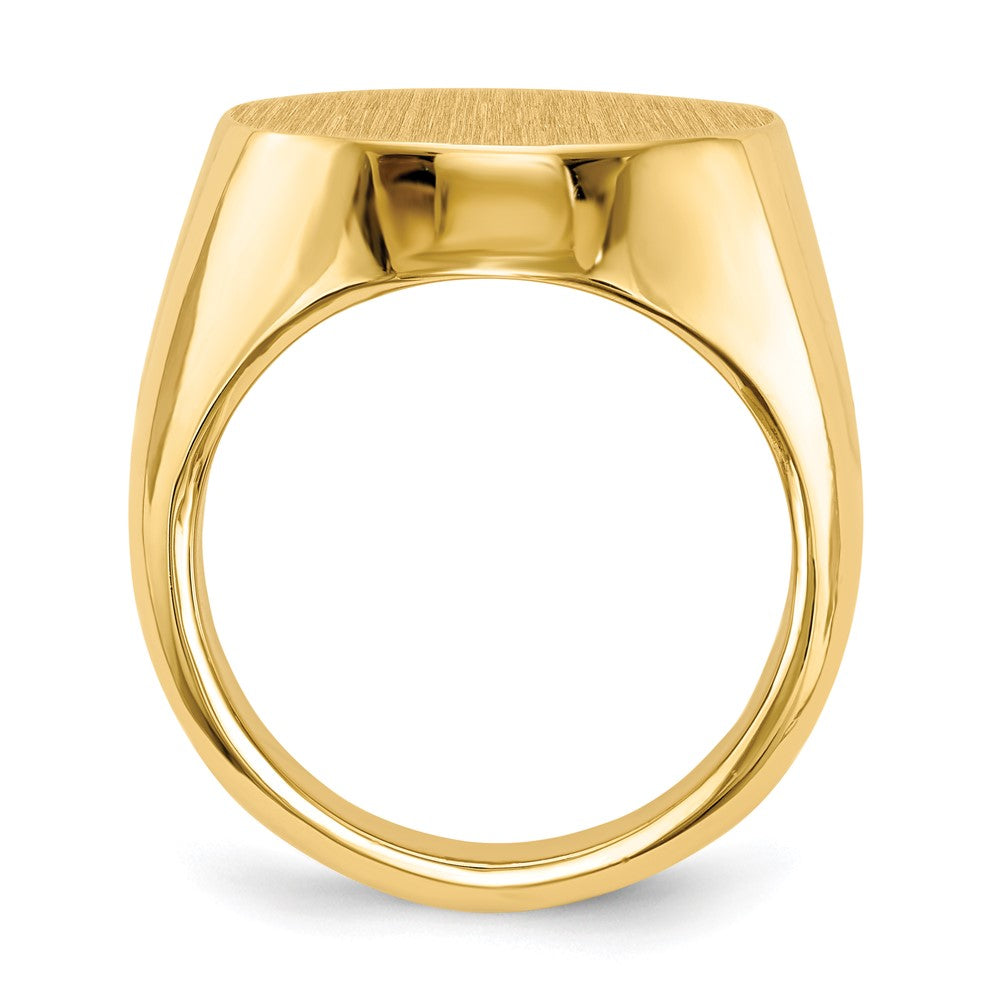 14k 18.0x20.0mm Closed Back Mens Signet Ring
