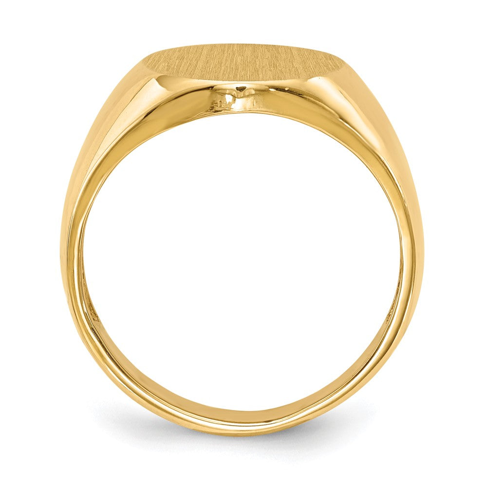 14k 13.5mm x 15.0mm Open Back Mens Signet Ring