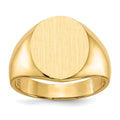 10ky 15.0x13.5mm Open Back Men's Signet Ring