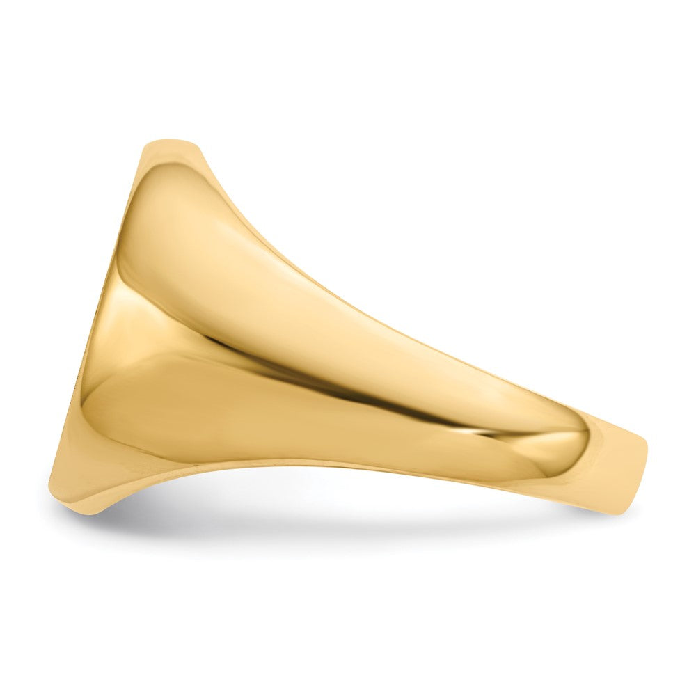 14k 13.5x16.0mm Open Back Mens Signet Ring