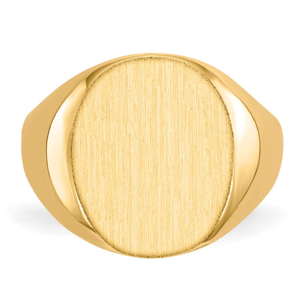 10ky 13.5x12.0mm Closed Back Signet Ring