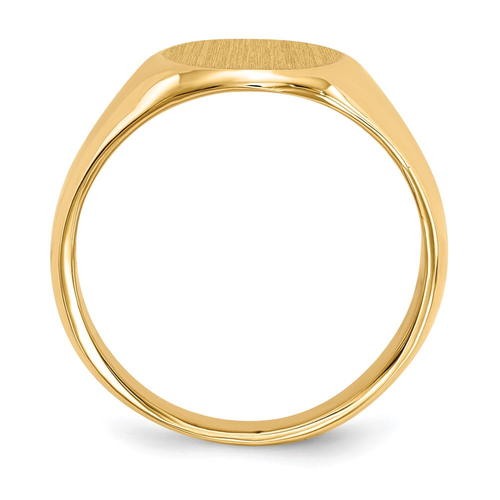 14k 11.0x15.0mm Closed Back Mens Signet Ring