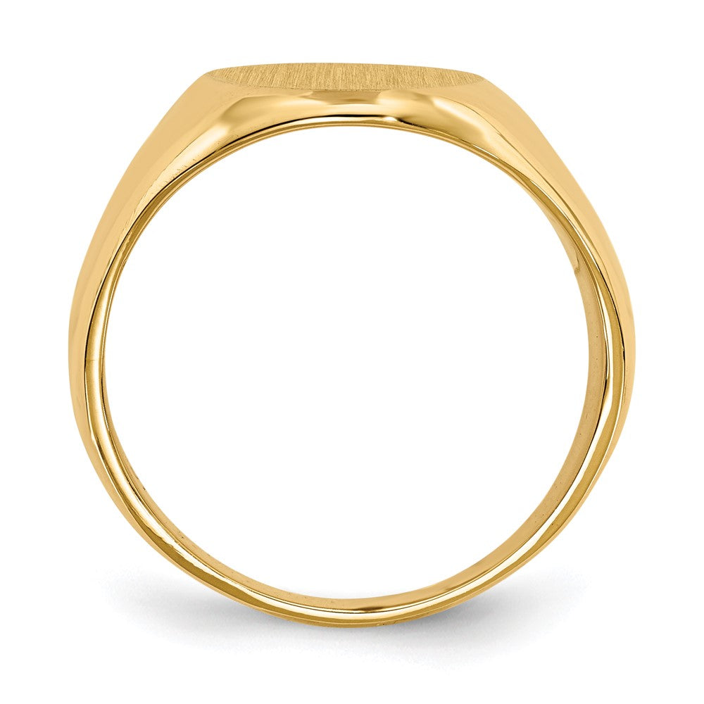 10k 16.0x11.5mm Closed Back Men's Signet Ring