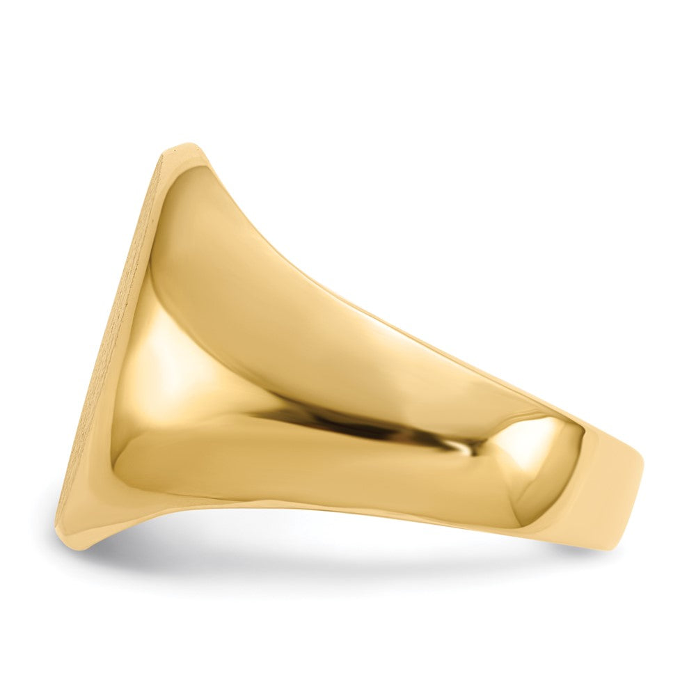 14k 11.5x16.0mm Closed Back Mens Signet Ring