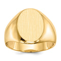 10k 16.0x11.5mm Closed Back Men's Signet Ring