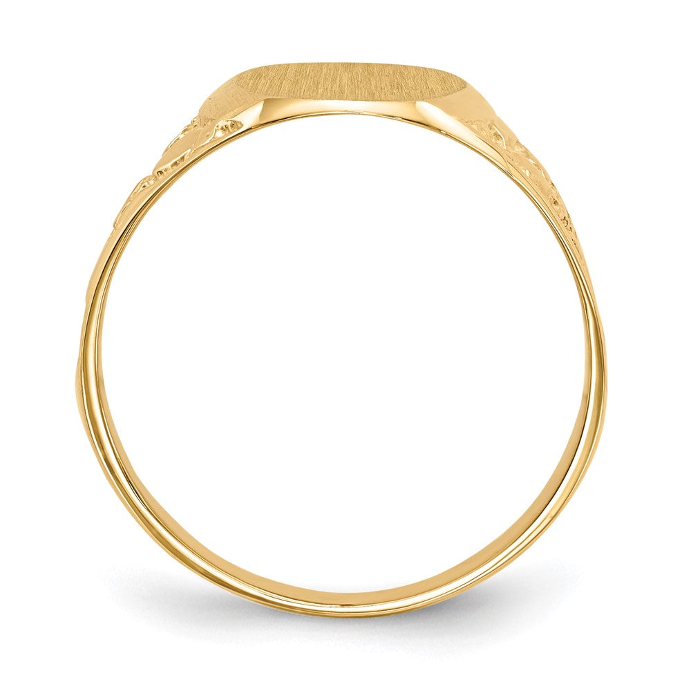 10ky14.5x11.0mm Closed Back Men's Signet Ring