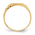14k 9.0x11.0mm Closed Back A Diamond Signet Ring