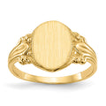 18k 8.0x10.0mm Closed Back Signet Ring