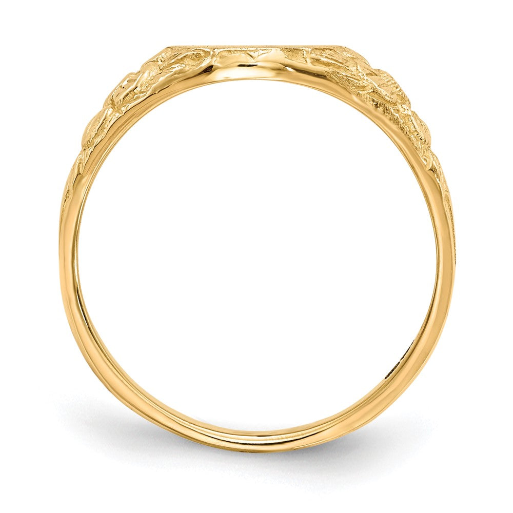 14k 8.0x10.0mm Open Back Signet Ring
