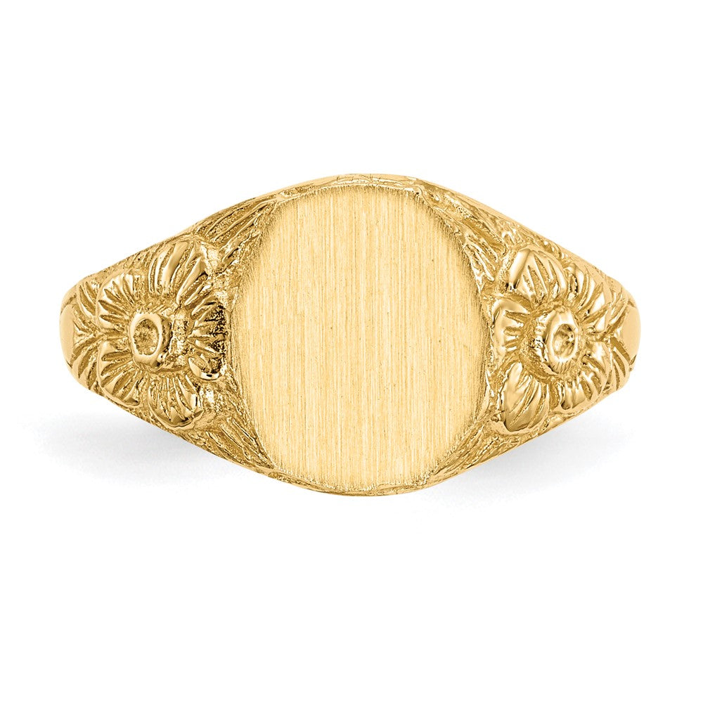 14k 8.0x10.0mm Open Back Signet Ring
