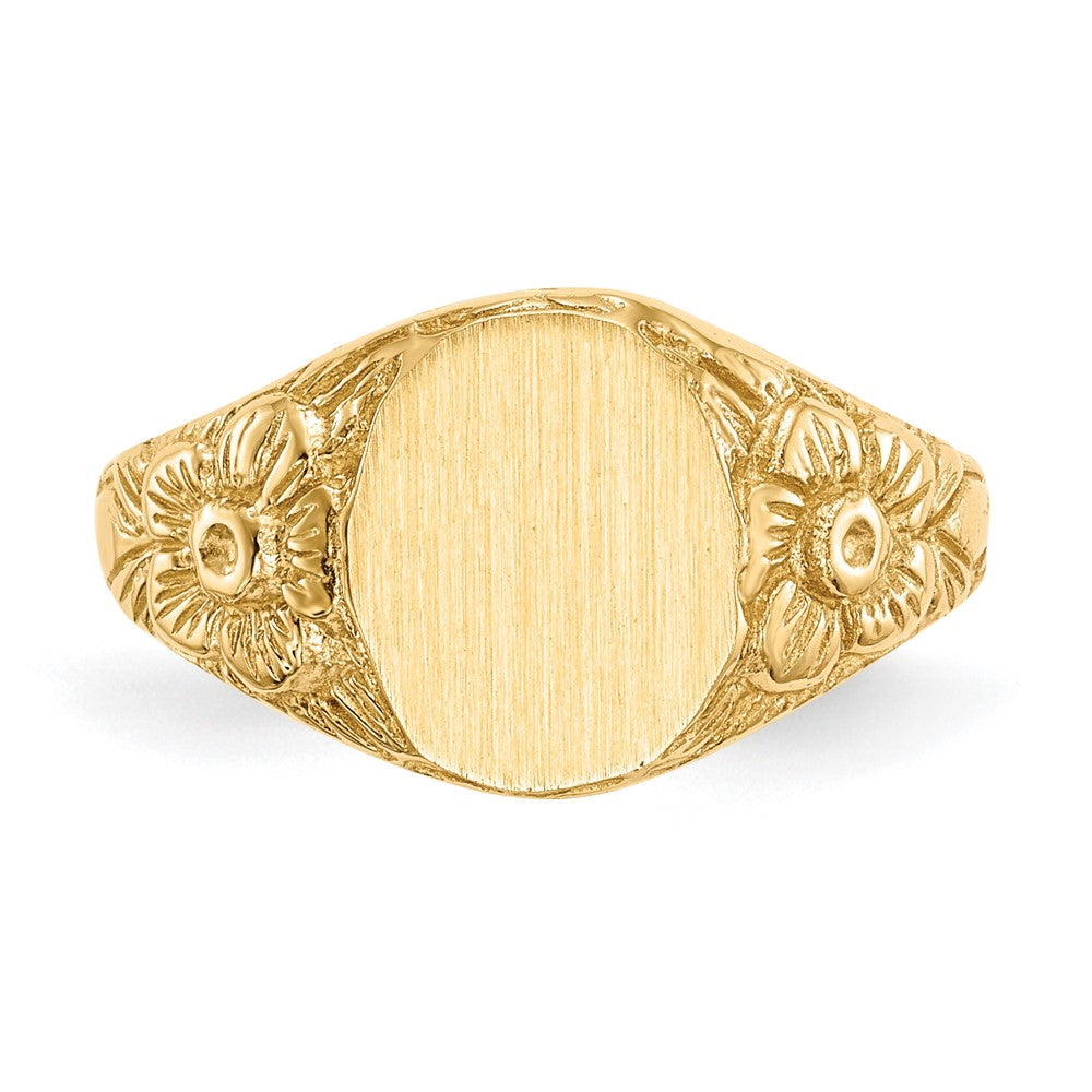 14k 8.0x10.0mm Closed Back Signet Ring