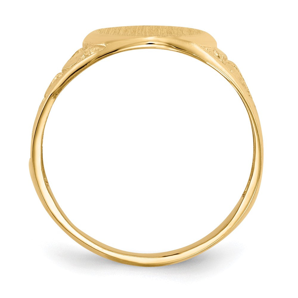 10ky 15.0x11.5mm Open Back Men's Signet Ring