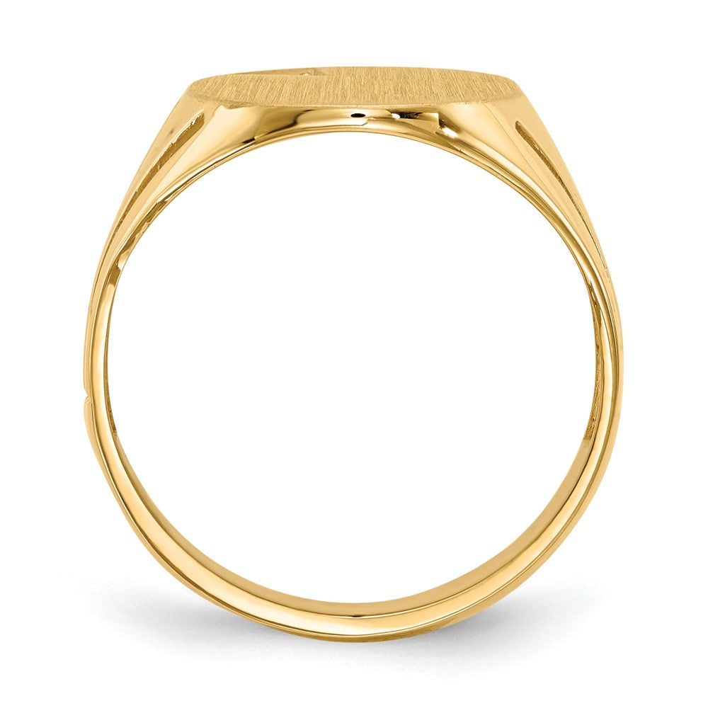 14k 14.0x16.0mm Open Back Diamond Mens Signet Ring Mounting