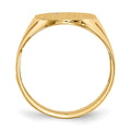 14k 14.0x16.0mm Open Back VS Diamond Mens Signet Ring