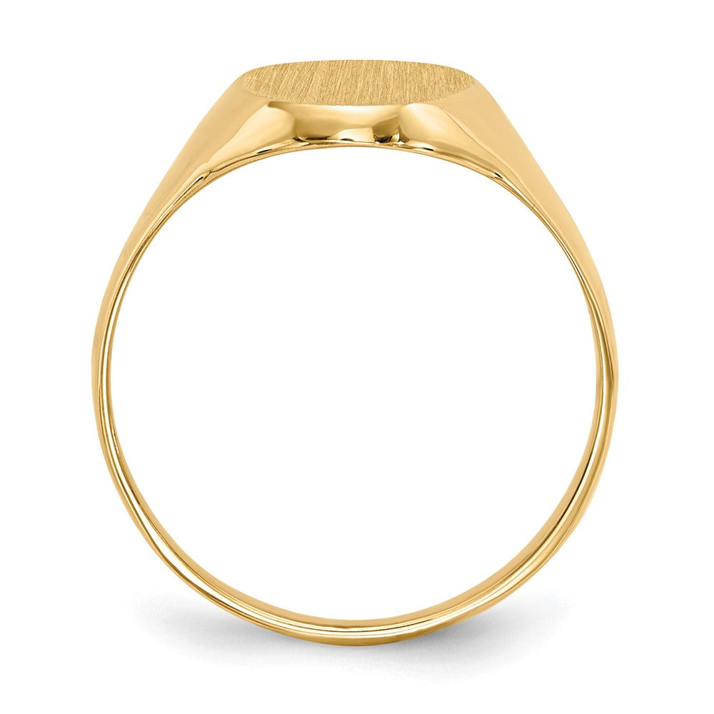 14k 8.5x14.0mm Closed Back Signet Ring