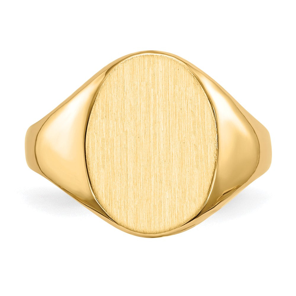 14k 10.0x14.0mm Closed Back Signet Ring