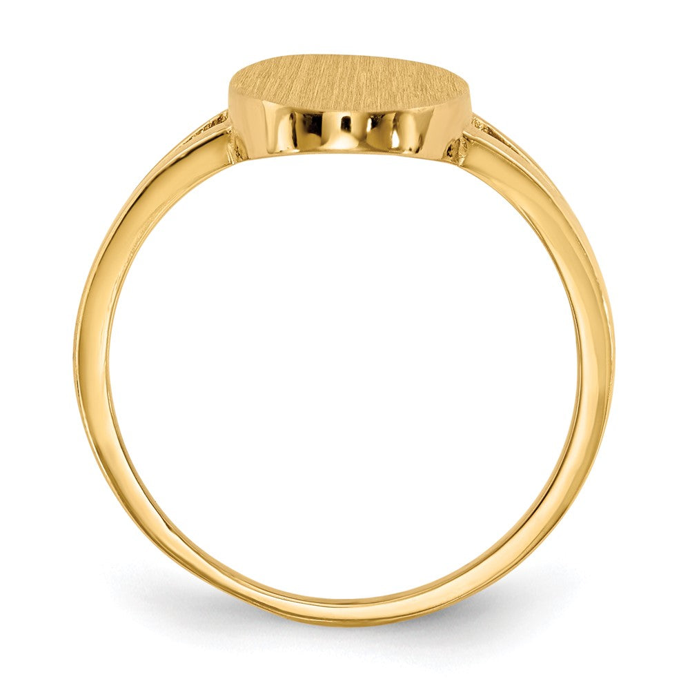 14k 8.5x14.5mm Closed Back Signet Ring