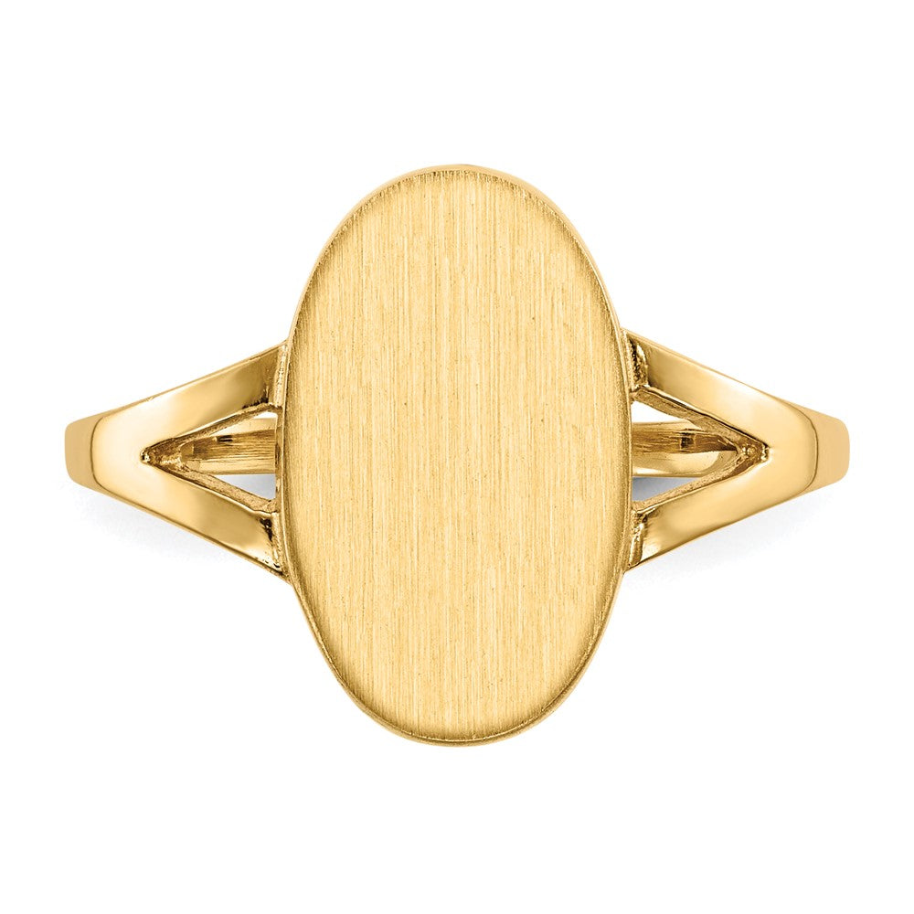 14k 8.5x14.5mm Closed Back Signet Ring