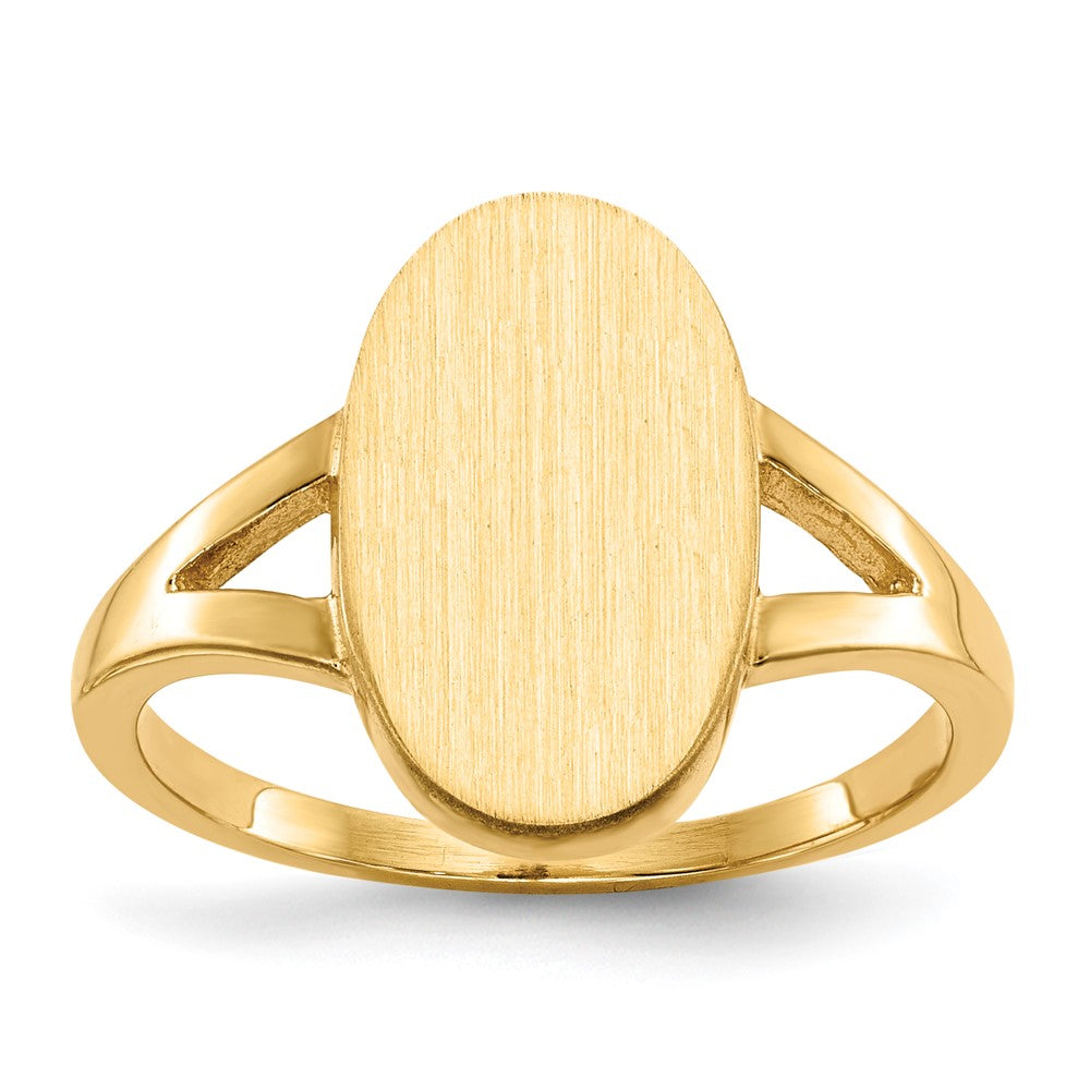 14k 8.5x14.5mm Closed Back Signet Ring