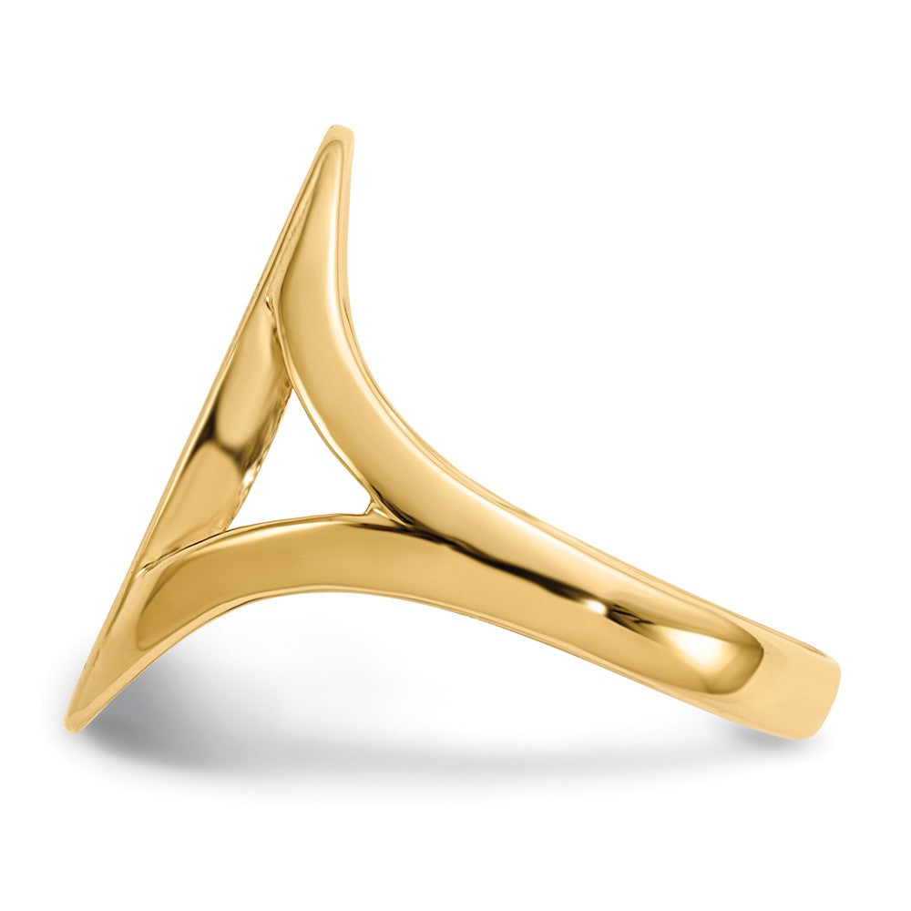 14k 9.0x16.5mm Closed Back Signet Ring