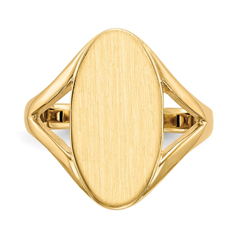 14k 9.0x16.5mm Closed Back Signet Ring