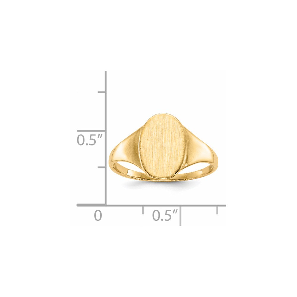 14k 8.5x12.0mm Open Back Signet Ring