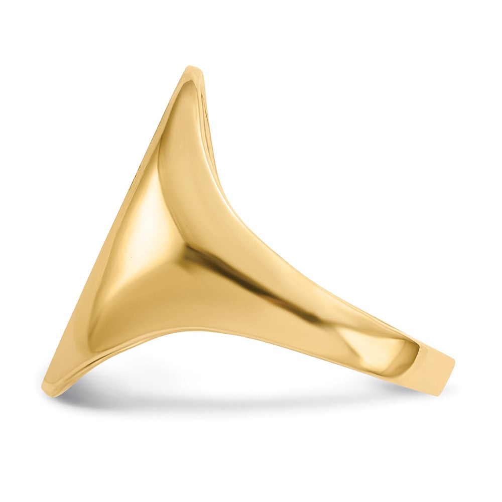 10k 12.0x17.0mm Open Back Signet Ring