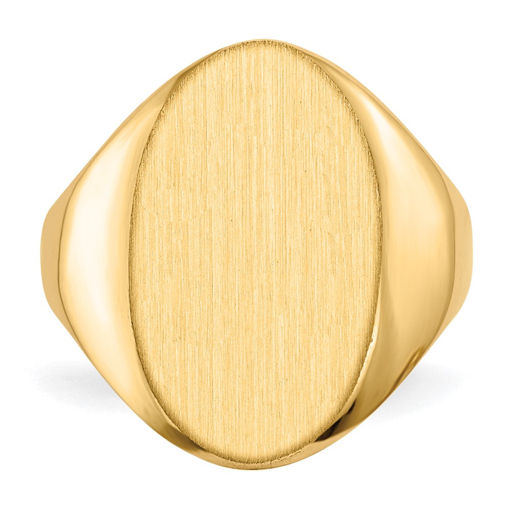 10k 12.0x17.0mm Open Back Signet Ring
