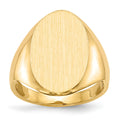 10k 12.0x17.0mm Open Back Signet Ring