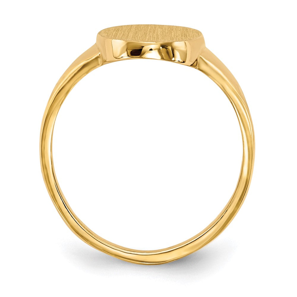 14k 9.0x14.5mm Closed Back Signet Ring