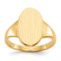 14k 9.0x14.5mm Closed Back Signet Ring