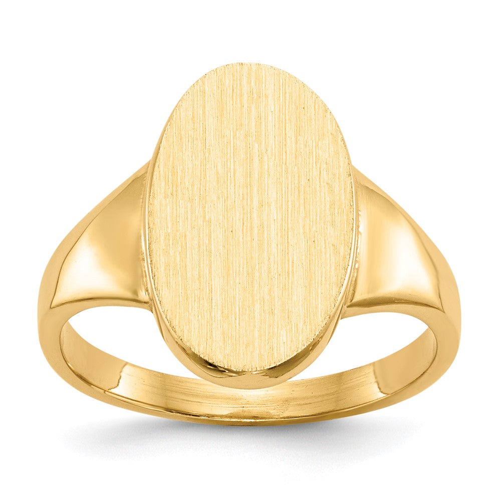 10k 9.0x14.5mm Closed Back Signet Ring