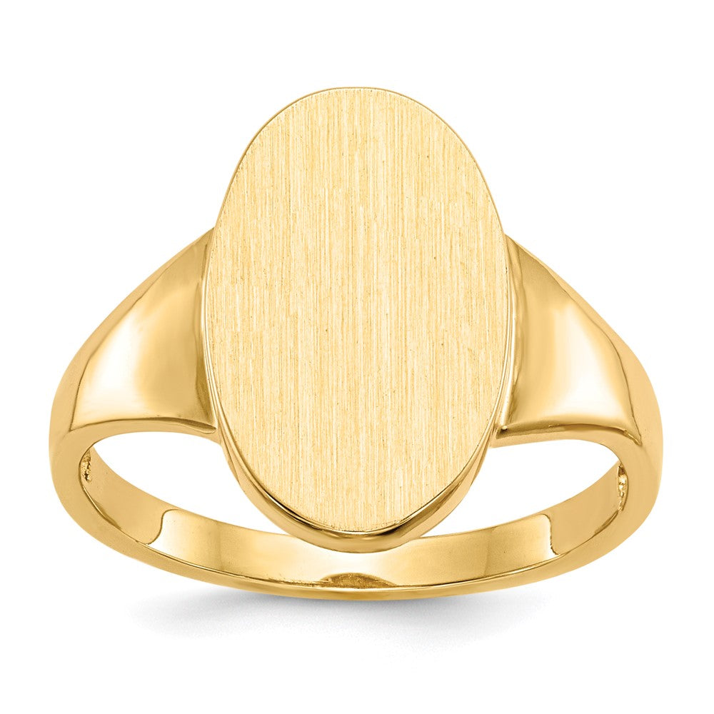 10ky 14.5x9.0mm Open Back Signet Ring