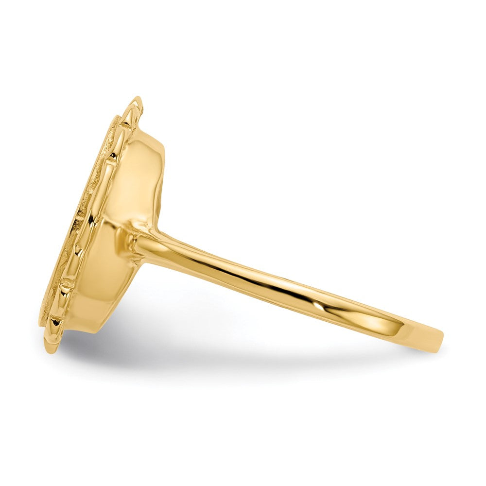 14k 9.0x11.5mm Open Back Signet Ring