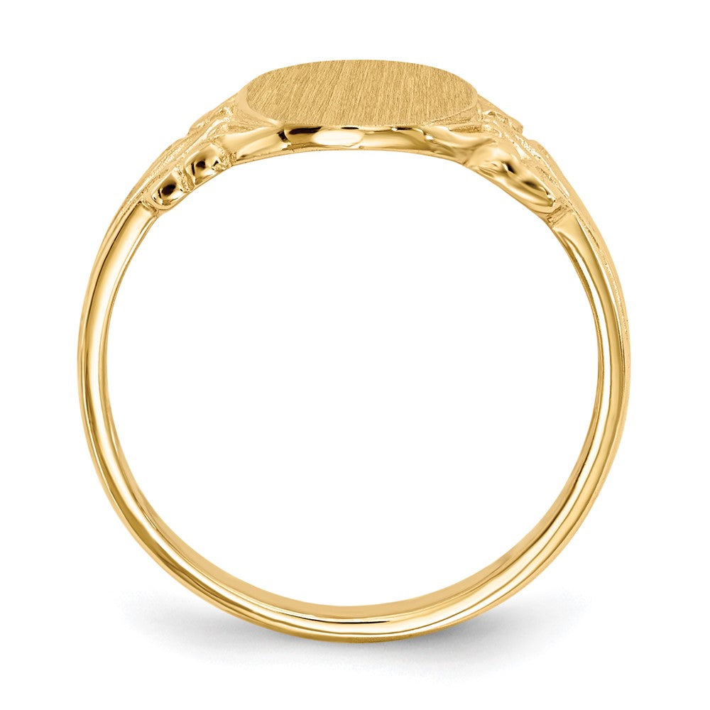 14k 8.0x10.0mm Open Back Signet Ring