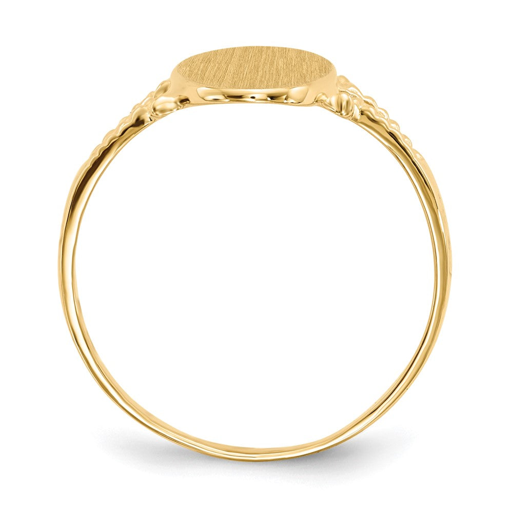 14k 8.5x14.0mm Closed Back Signet Ring