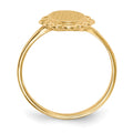 14k 7.0x13.0mm Open Back Signet Ring