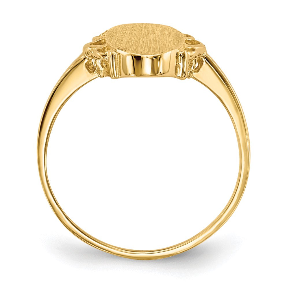 14k 7.0x14.5mm Open Back Signet Ring