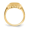 14k 9.5x16.5mm Open Back Signet Ring