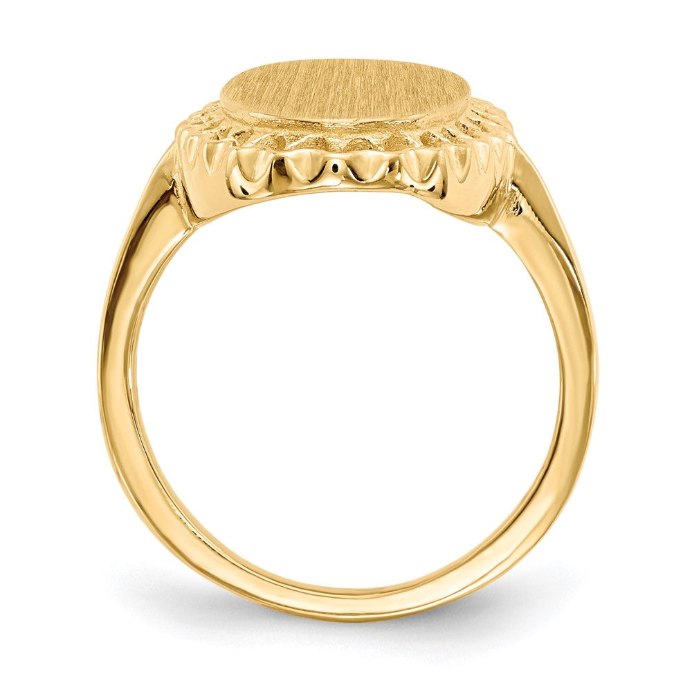 14k 9.5x16.5mm Open Back Signet Ring