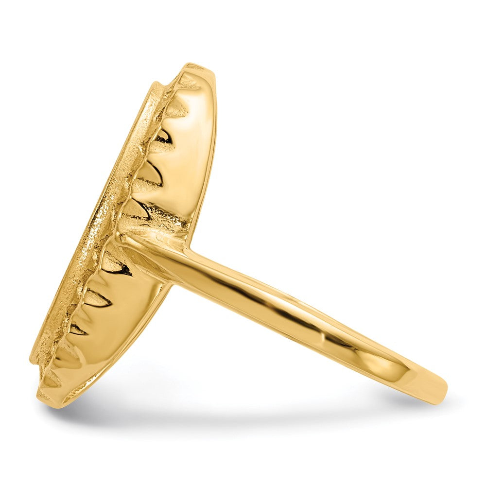 14k 9.5x16.5mm Open Back Signet Ring
